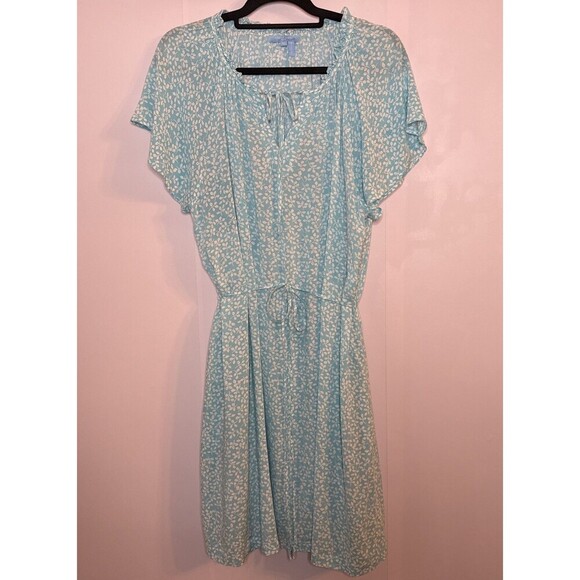 Draper James RSVP Dress XL Aquamarine Blue‎ Cottage Prairie Core Feminine Spring - Picture 2 of 9